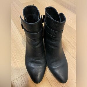 Kate Spade black leather ankle boots
